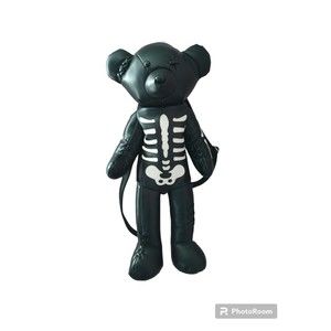 Dolls Kill Black Skeleton Bear Backpack